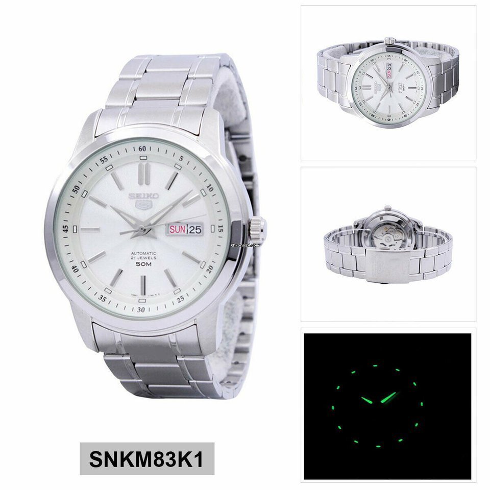 Reloj Seiko Seiko 5 snkm83 K1 de los hombres Color Blanco