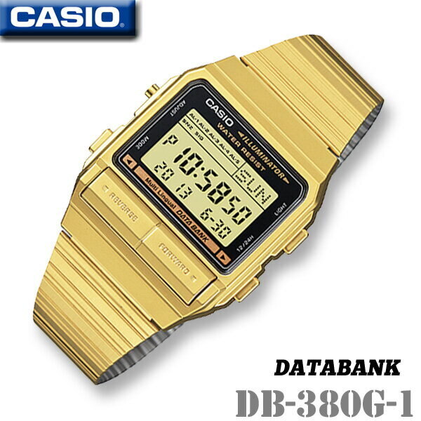Reloj casio digital CASIO Databank DB-380G-1 water resist - luz led