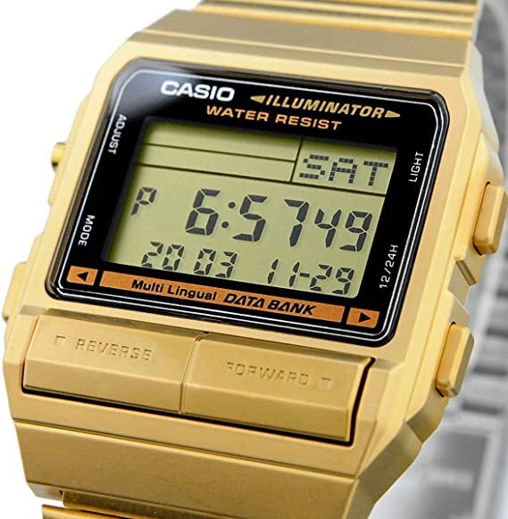 Reloj casio digital CASIO Databank DB-380G-1 water resist - luz led
