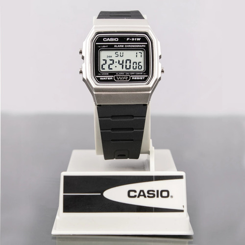 Reloj CASIO Vintage Informal digital F-91WM-7A 100% original alarma - LUZ