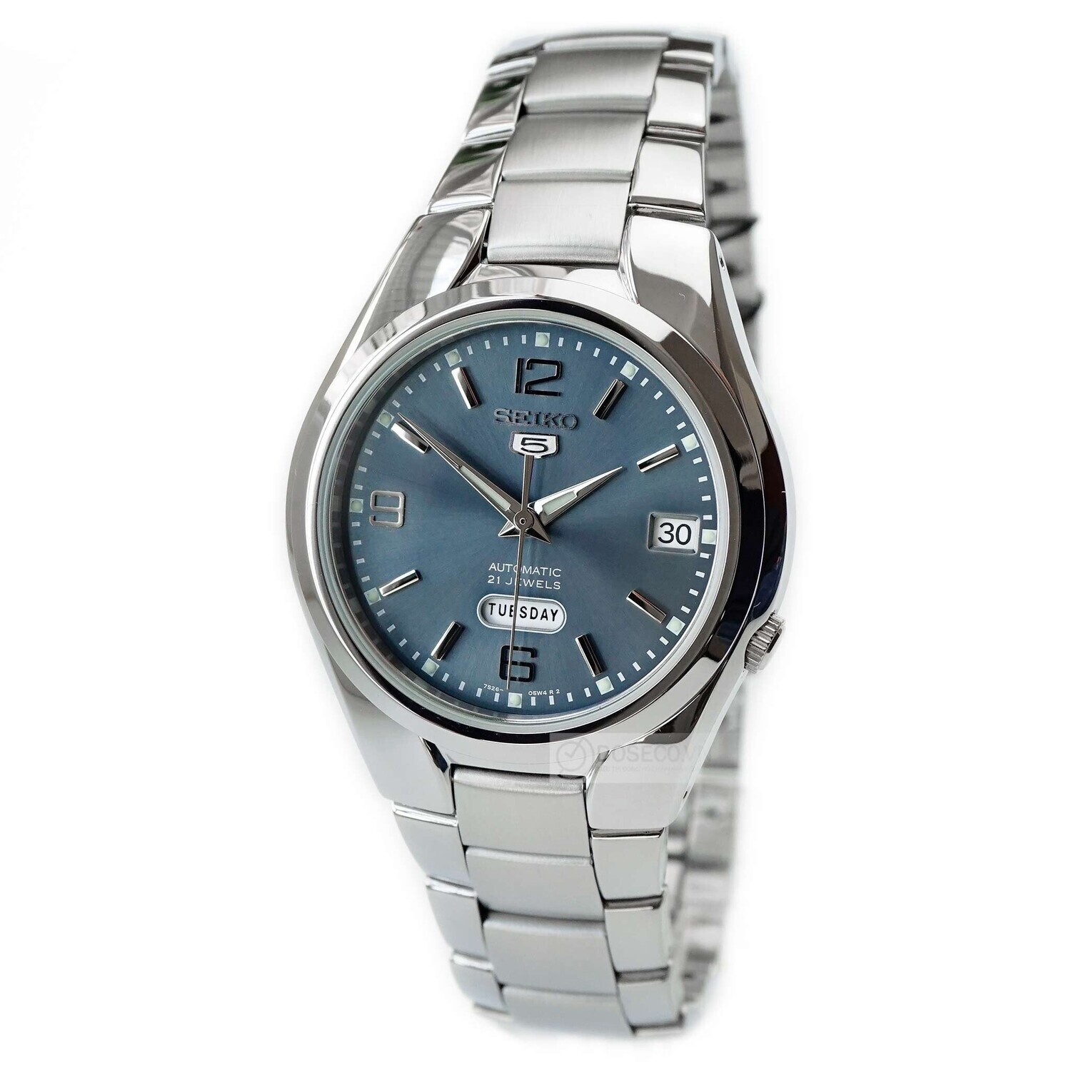 Seiko 5 automatic SNK621K1 38mm silver grey dial stainless steel bracelet automatic unisex watch