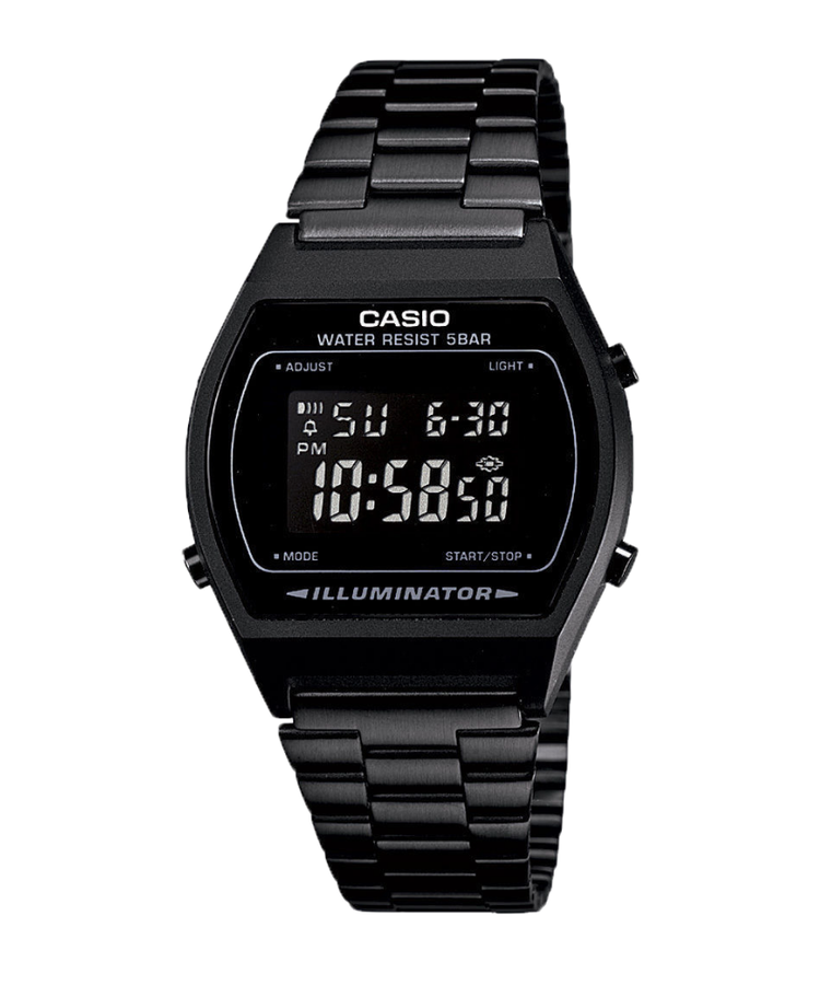 Reloj Casio Retro B640WB-1B luz led - alarma - correa de acero