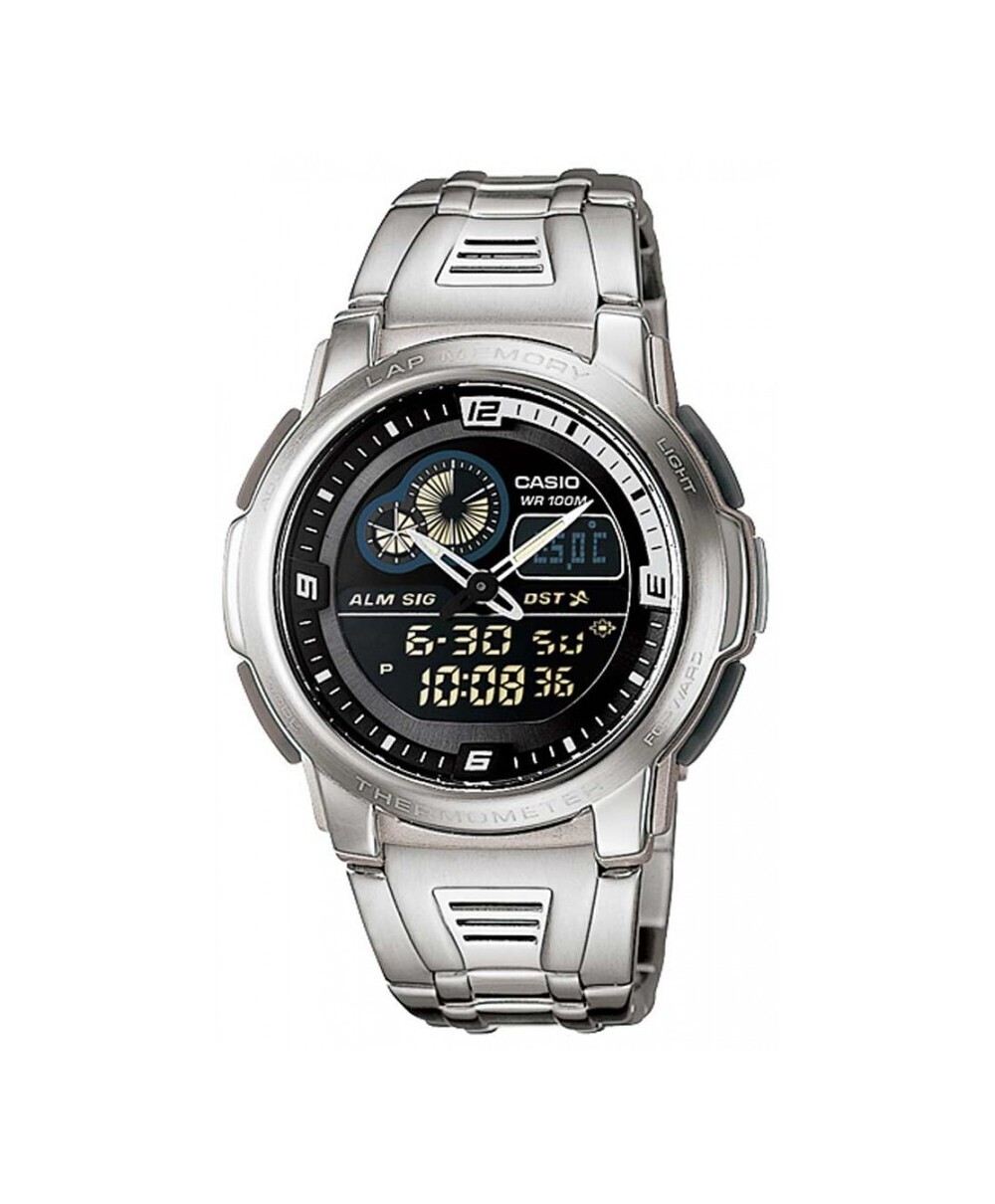 reloj deportivo hombre Casio AQF-102WD-1B Termómetro Hora Mundial Lap Memory Cronómetro