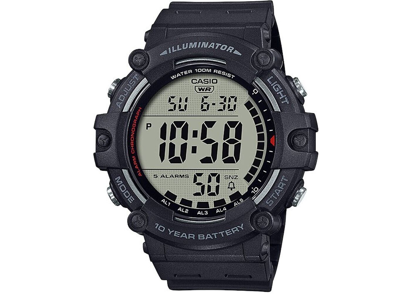 reloj deportivo digital hombre Casio AE 1500WH 1A luz led 10 anos bateria 5 alarmas
