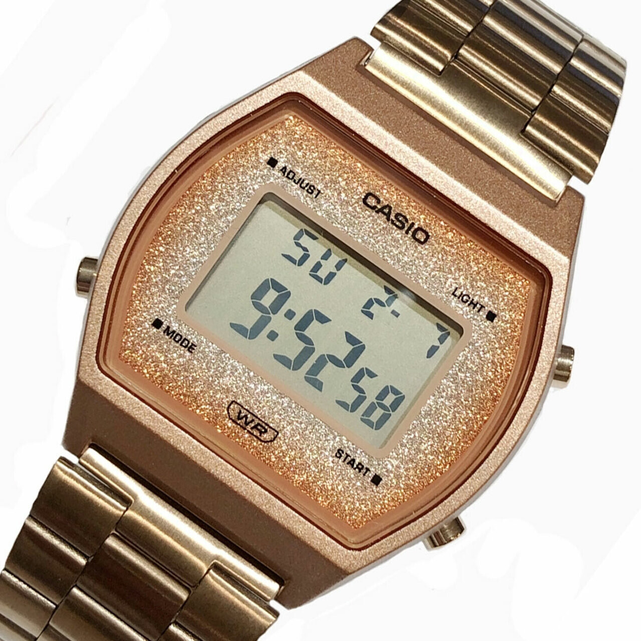 reloj digital unisex Casio Vintage Edgy B640WCG-5E Luz de Fondo Led correa de acero 50m water resist
