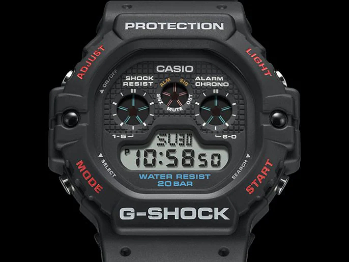 reloj deportivo hombre Casio G-Shock DW-5900-1 Resistente a impactos - Luz  de fondo Electroluminiscente 200m water resist