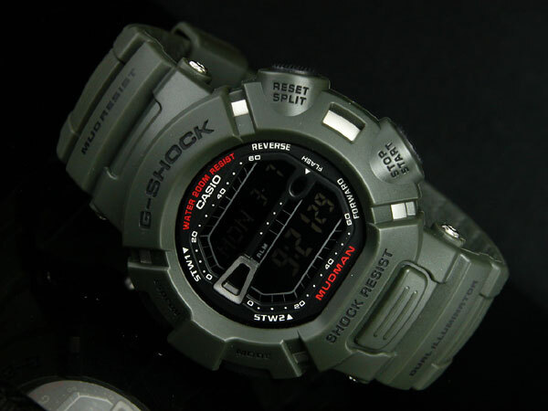 Reloj hombre Casio G-Shock "the Mudman" G-9000-3V resistente a golpes luz  led 200m water resist correa resina