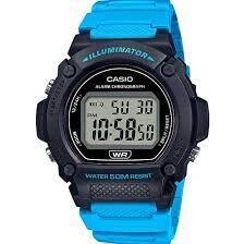 Reloj deportivo hombre Casio W219h-2A2 Luz LED Cronómetro alarma 50m Water Resist