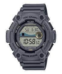 reloj deportivo hombre Casio WS-1300H-8A Mareas Fases Lunares 10 años batería correa resina Luz Led 100m