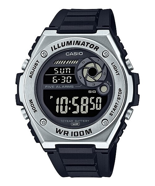 Reloj deportivo hombre Casio MWD-100H-1BV Hora Mundial 5 Alarmas Despertador 10 años batería
