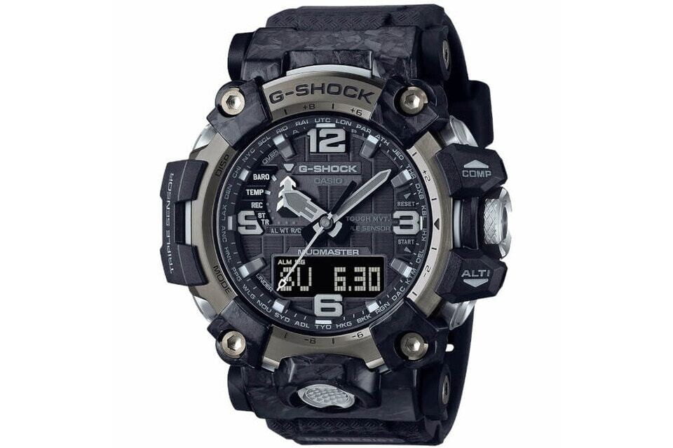 reloj radiocontrol hombre CASIO SOLAR G-SHOCK MUDMASTER GWG-2000-1A1  MULTIBAND 6 Carbon Core Guard Brújula Altímetro Barómetro