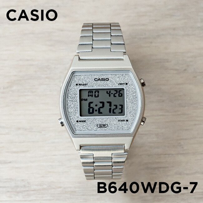 reloj unisex Casio B640WDG-7 Esfera Brillante Luz Led Resistente al agua  Cronómetro correa de acero