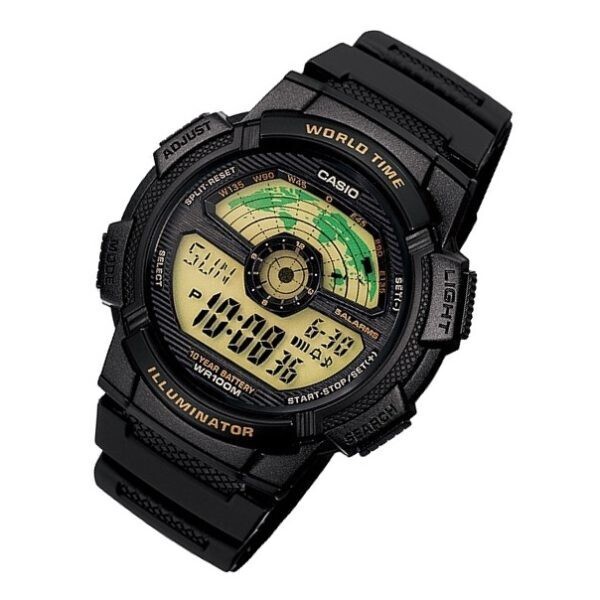 RELOJ DE PULSERA CASIO AE-1100W-1B DIGITAL correa de goma water resist 100m