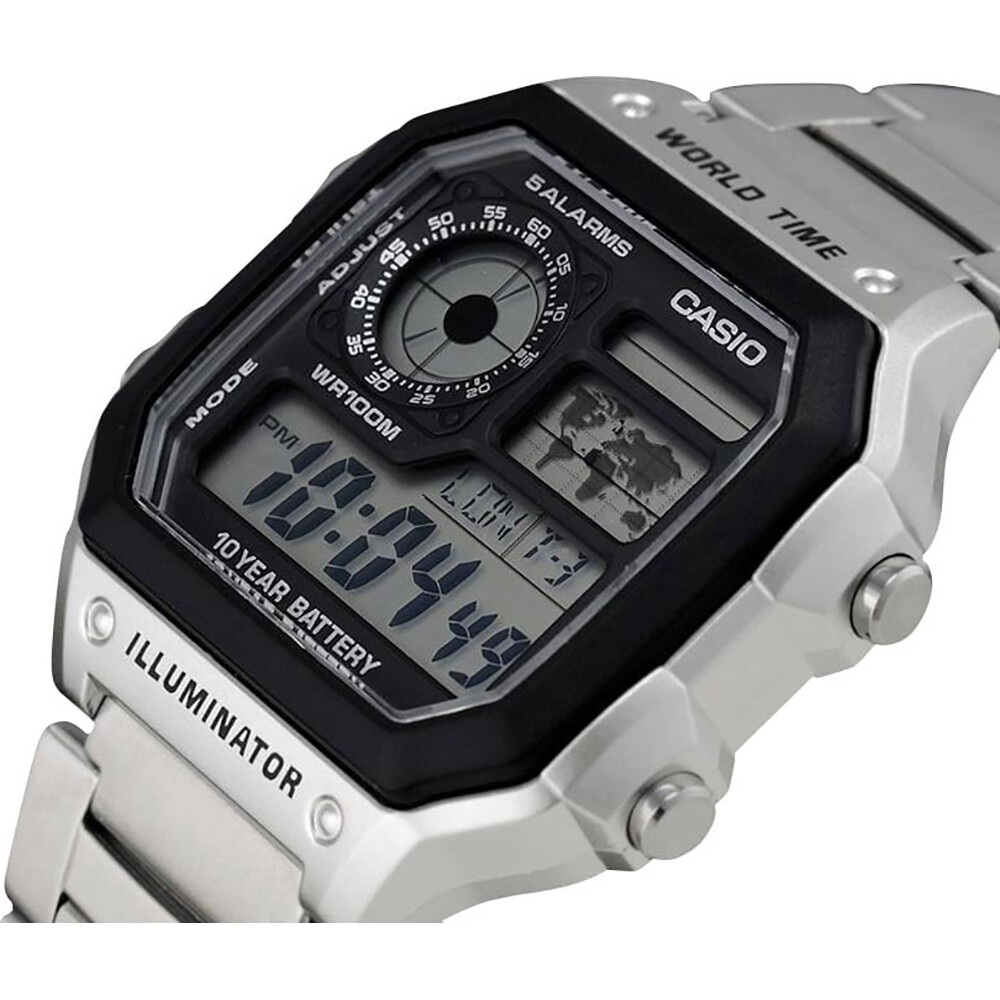 Reloj hombre CASIO AE-1200WHD-1AV World Time 10 year battery