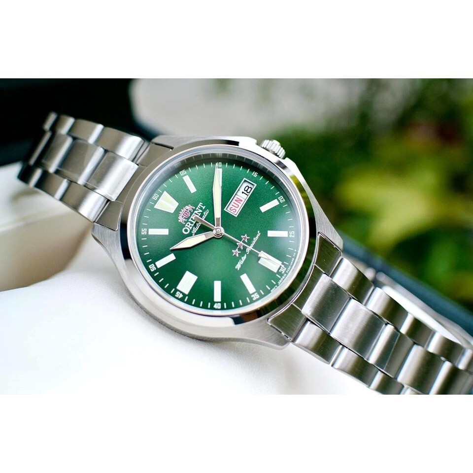 Reloj Automatico Hombre Orient 3 Star RA-AB0F08E dial verde acero