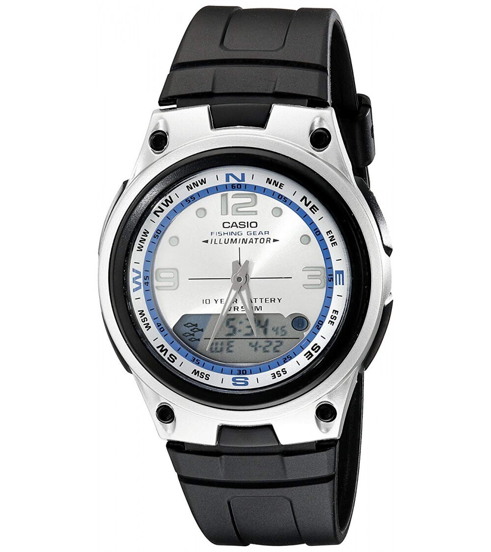 Reloj Casio AW-82-7AV Fishing Timer Moon correa de resina water resist 50m