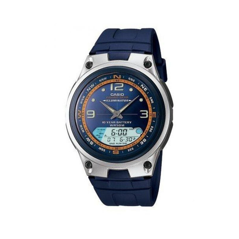 Reloj Casio AW-82-2AV Fishing Timer Moon correa de resina water resist 50m