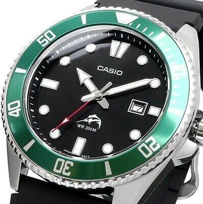 Casio MDV-106B-1A3 HULK MARLIN DURO Men&#39;s Diving Watch, Rubber Strap, 200m Water Resistant