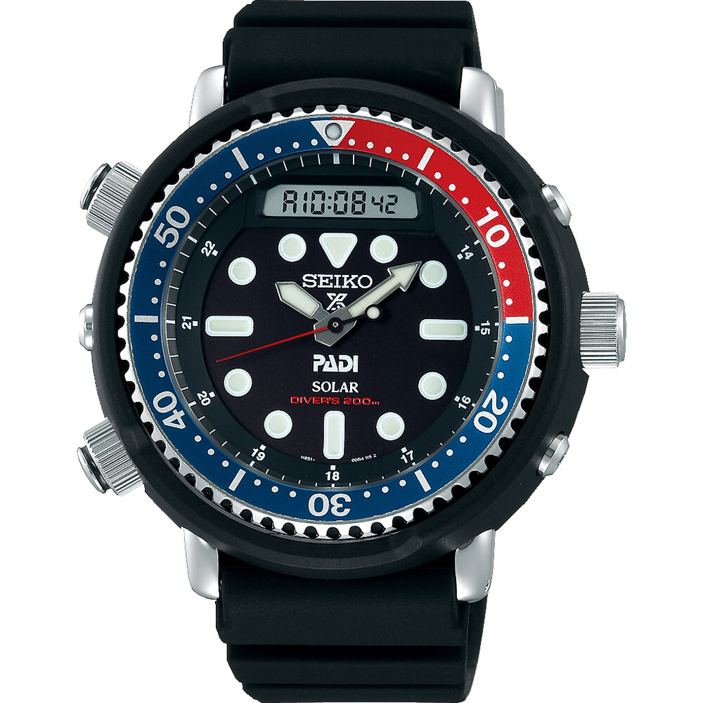 Seiko Prospex PADI SNJ027P1 automatic men's watch steel strap 200m water resist