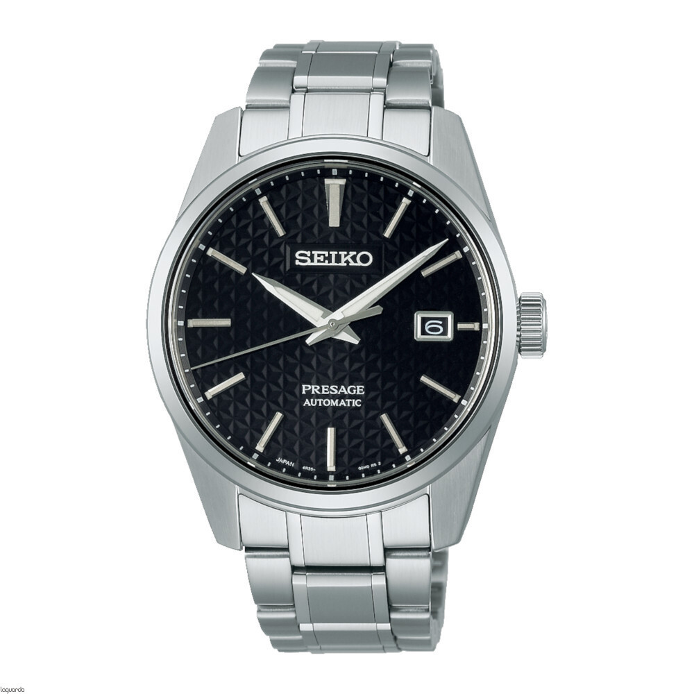 reloj automático hombre Seiko Presage SPB203J1 Sharp Edged SUMIIRO dial negro 39.3mm Reserva de Marcha 70h 24 joyas correa acero revestimiento superduro 100m WR