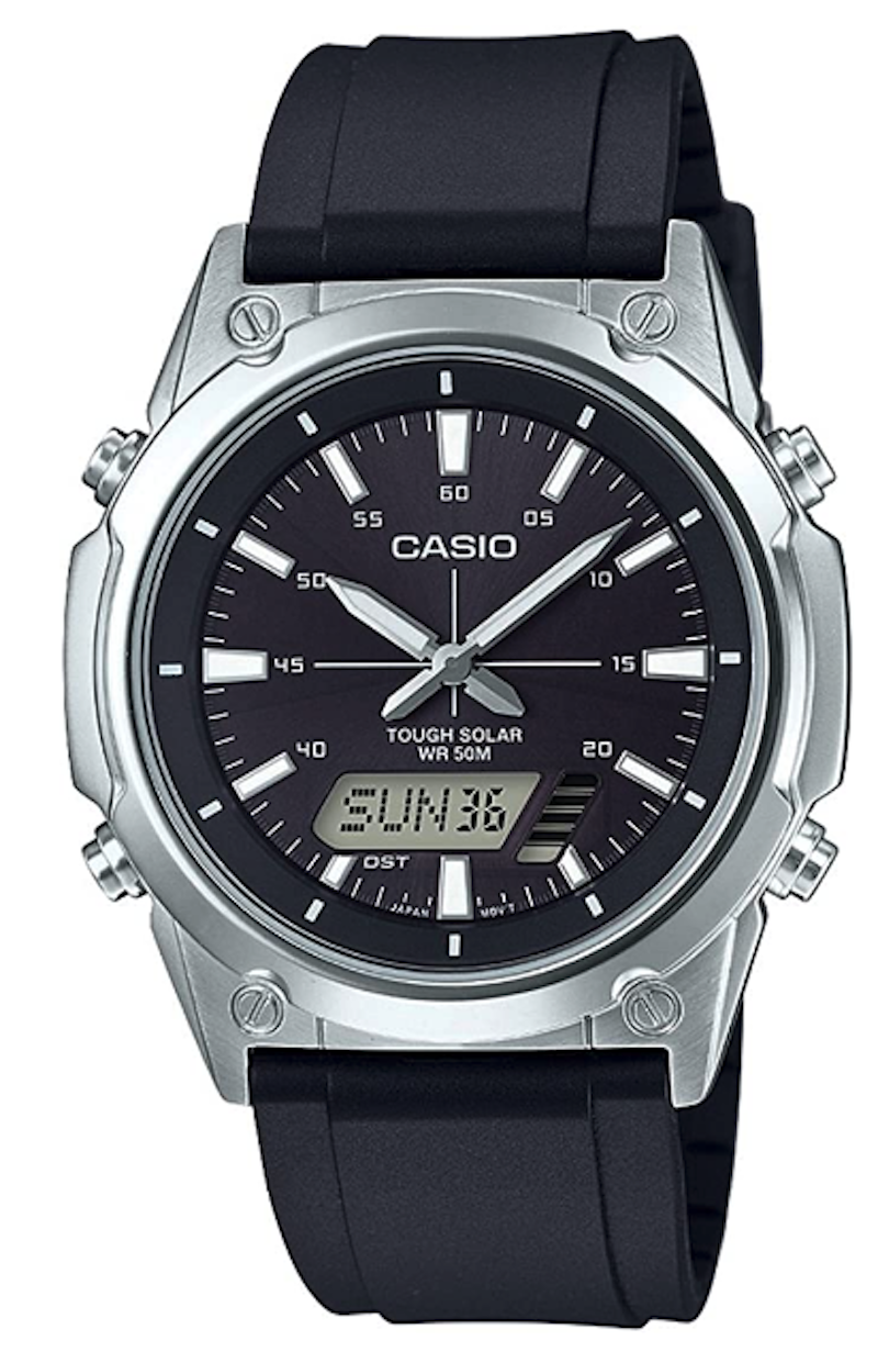 Casio SOLAR AMW-S820-1A Solar Powered men's watch World Time rubber band 50m Water Resist