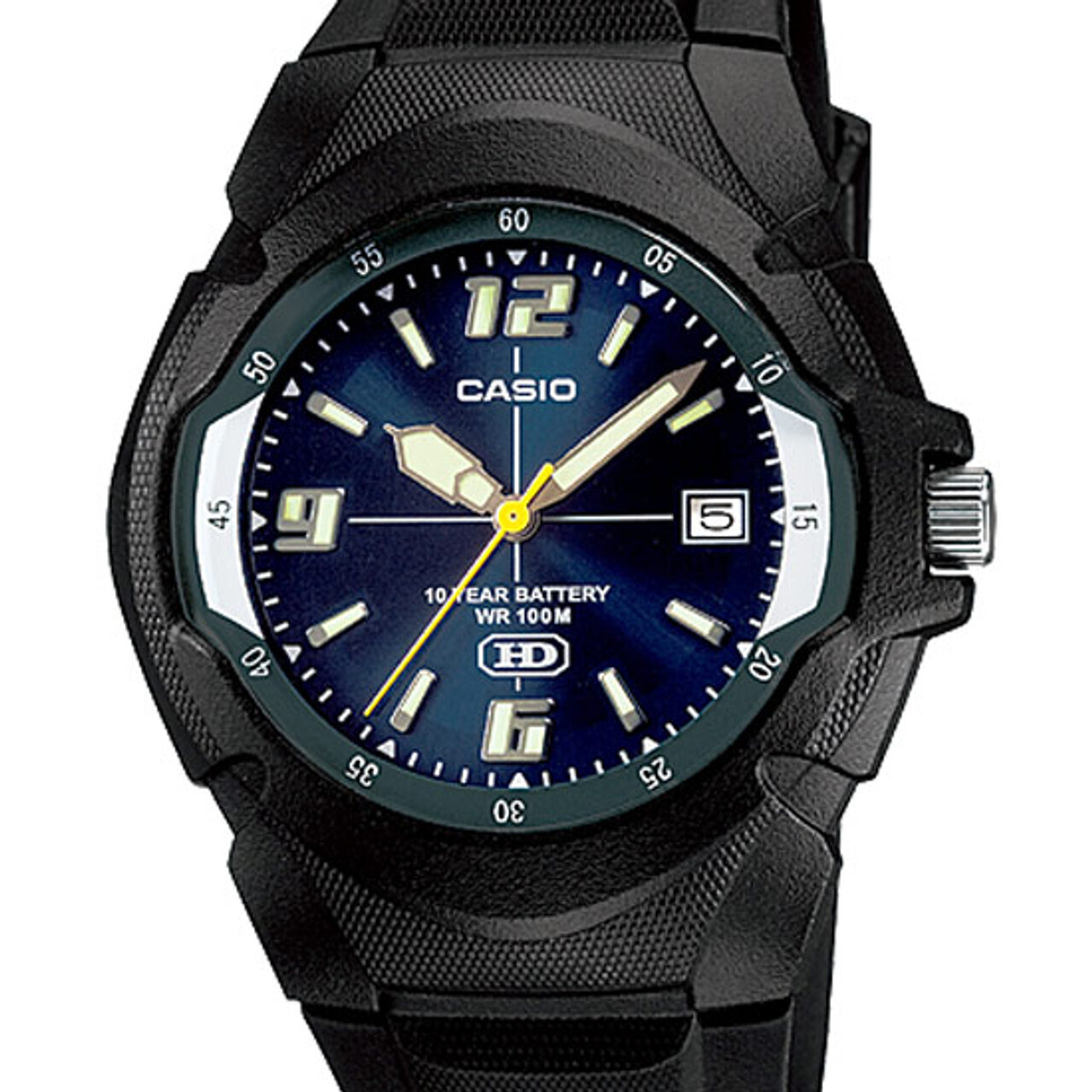 Reloj deportivo clásico hombre Casio MW-600F-2A dial azul correa resina 10 años batería