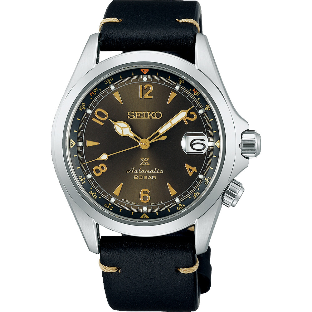 Seiko Prospex Alpinist SPB209J1 automatic men's watch brown dial 39.5mm  Sapphire glass leather band 200m water resist “Sunbeam forest”