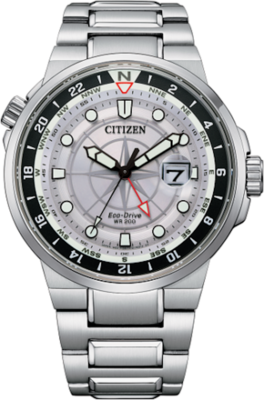 Citizen Endeavor BJ7140-53A men&#39;s watch silver dial 44mm Sapphire glass 200m Water resist stainless steel bracelet Ecodrive movement