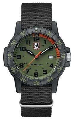 Luminox TORTUGA MARINA DE CUERO GIGANTE XS.0337
44MM Esfera verde Banda NATO Reloj deportivo de hombre 100M Water resist SWISS MADE