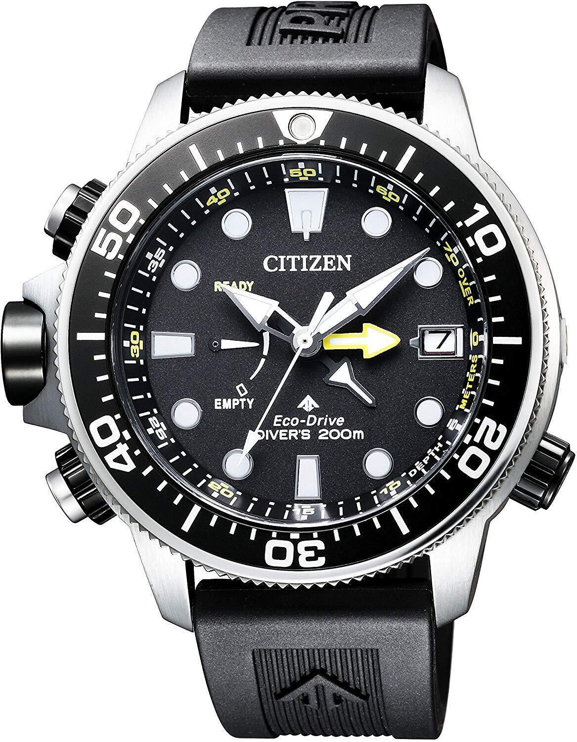 Citizen ProMaster Marine Aqualand bn2036-14e Professional Men's Dive Watch 46mm
Depth Gauge 200m WR Power Reserve Indicator Rubber Strap Humidity
Sensor