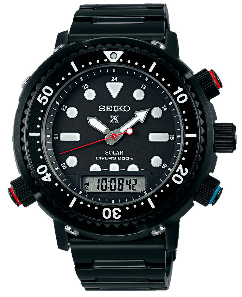 reloj hombre Seiko Solar Prospex SNJ037P1 Limited Edition ‘Commando Arnie’ 46.9mm Lumibrite Alarma 200m WR correa de acero