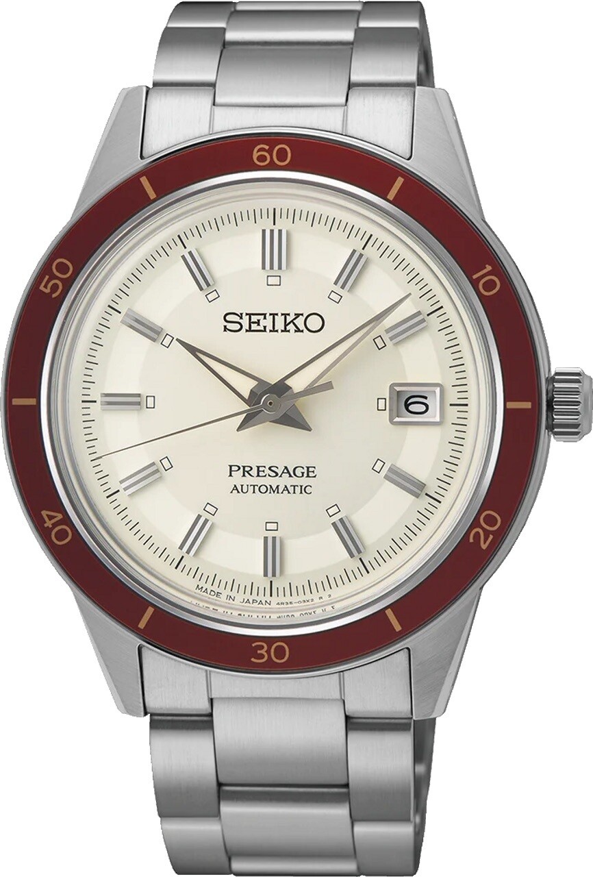 Seiko

Presage SRPH93J1 40.8mm Japan Made Style 60's automatic men's watch

Luminous Hands and Markers stainless steel bracelet 50m WR