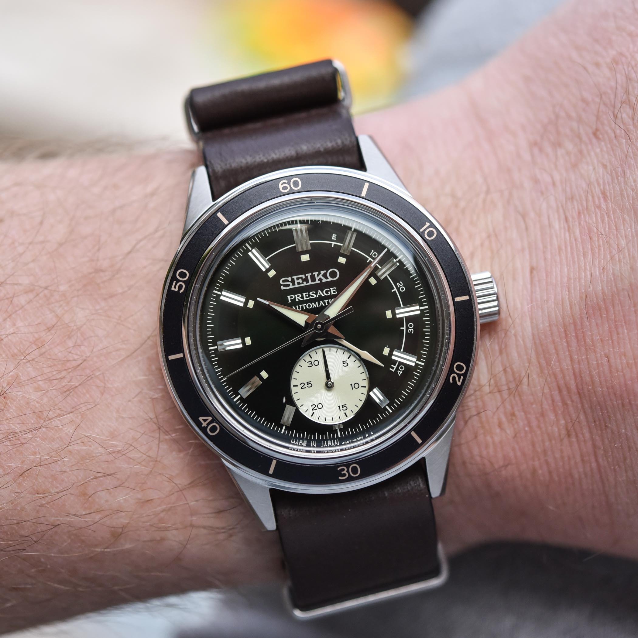 Reloj Seiko Presage de hombre automático clásico con correa de piel  SPB041J1.
