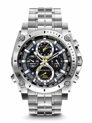 Bulova Precisionist 96B175 46.5mm 1/1000 accuracy 300M Water resist Chronograph men's watch stainless steel bracelet