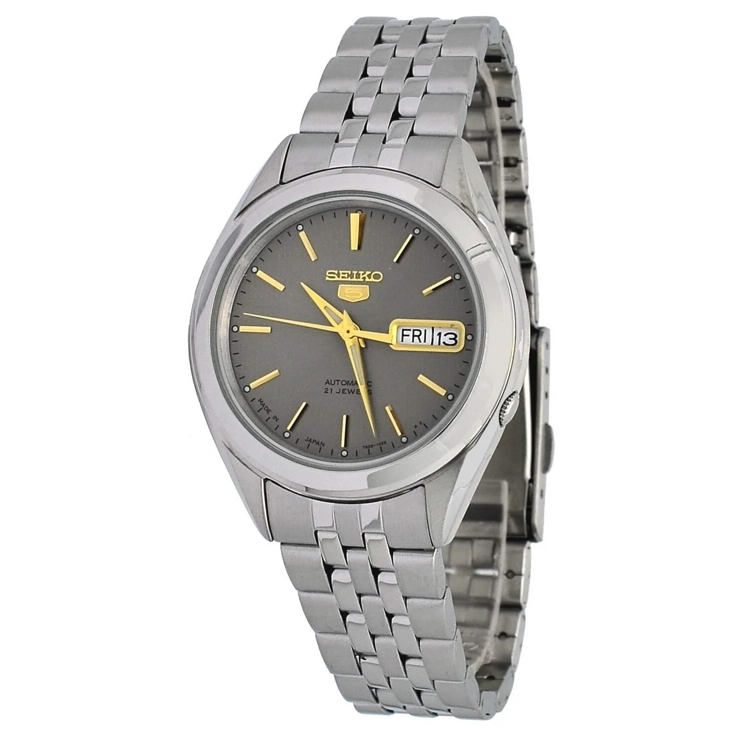 Seiko 5 Classic SNKL19J1 37mm MADE IN JAPAN grey automatic men’s watch stainless steel bracelet (unisex, men and women)