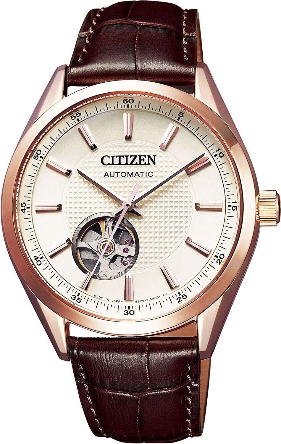 Citizen Classic NH9110-14A JDM 40mm JAPAN MADE automatic men's watch Sapphire crystal 100m WR leather band (Japan Domestic Market)