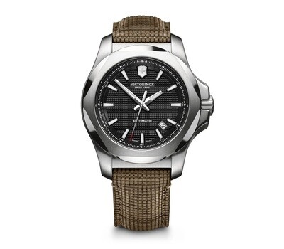 Victorinox Swiss Army 241836 INOX Automatic 43mm Black Dial Wooden Strap Men's Watch 200m automatic men's watch