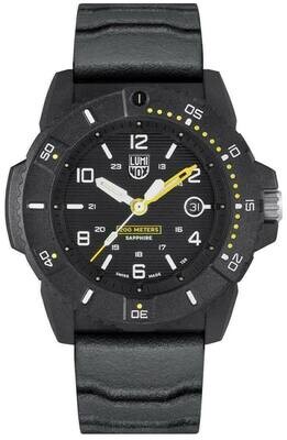 Luminox Navy Seal XS.3601 3600 CARBONOX 45mm Black Dial 200m WR Constant glow Sapphire crystal Rubber Band Men's Watch Swiss Made