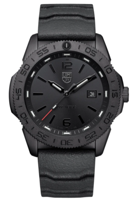 Luminox Pacific Diver XS.3121.BO 44mm Esfera negra Correa de caucho de brillo constante Reloj de hombre 200m de resistencia al agua Cristal de zafiro Reloj de buceador de cuarzo HECHO EN SUIZA