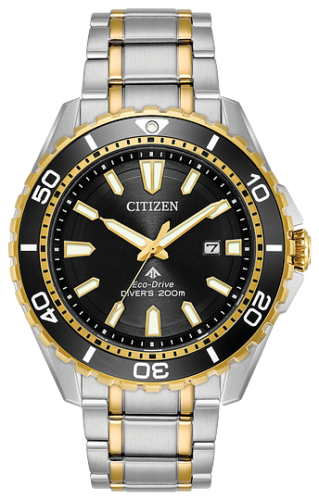 Citizen Ecodrive Promaster Marine Drive ST 44.5mm diver’s men’s watch black dial stainless steel bracelet 200m water resist Ecodrive movement (solar / light powered)