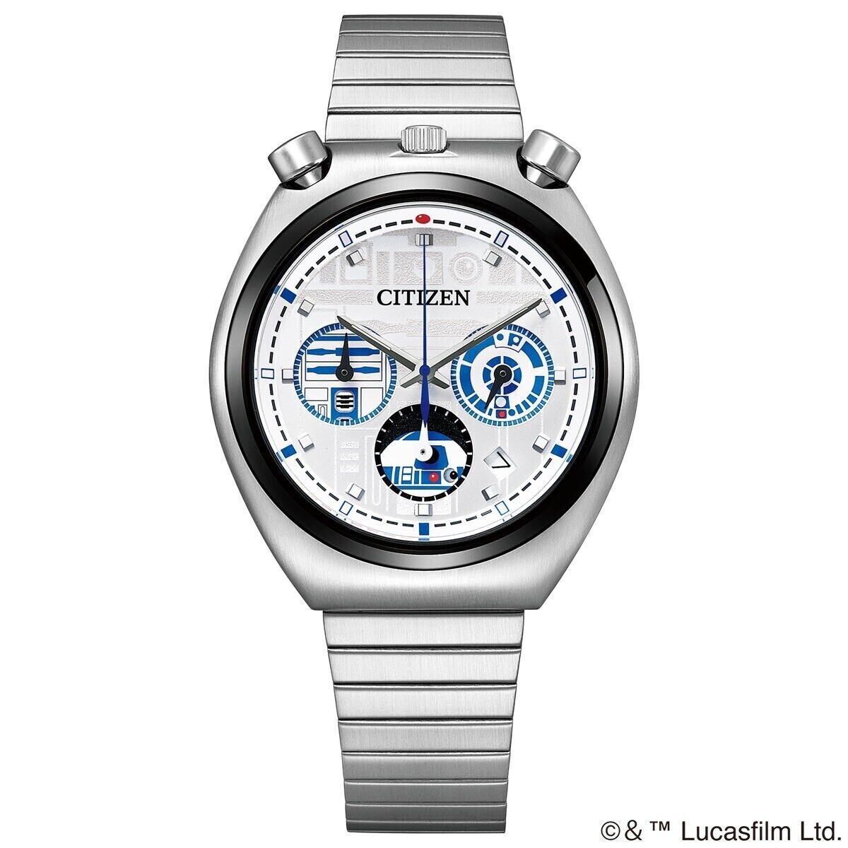 reloj unisex Citizen AN3666-51A 38mm Tsuno Chrono Star Wars R2-D2 2022 Limited 600 50m WR cuarzo correa de acero