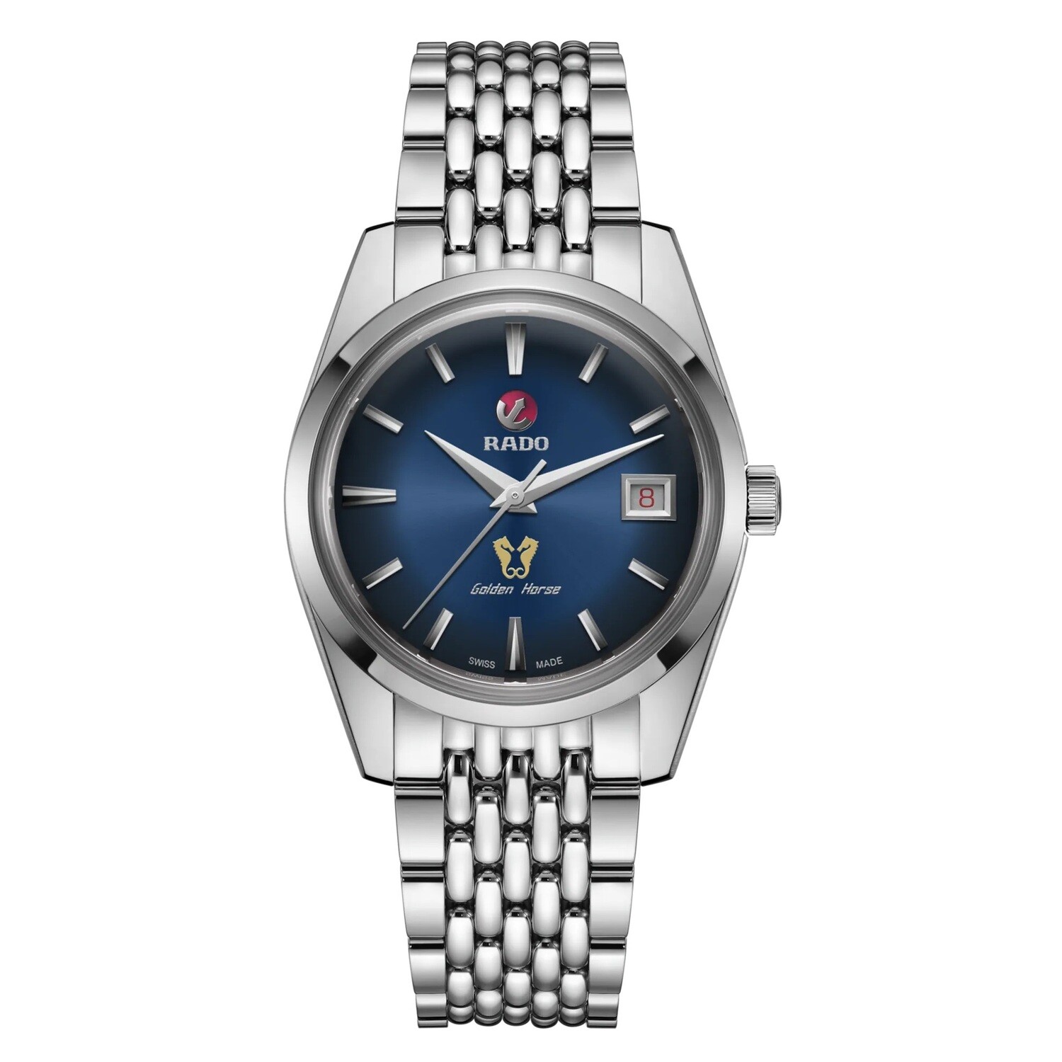 ​Rado Golden Horse Automatic R33930203 unisex 37mm Limited Edition Sapphire glass anti-reflective ST Steel Blue Dial Men's Watch 50m WR SWISS MADE