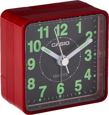 Despertador Casio TQ-140-4ef Alarm Clock color rojo