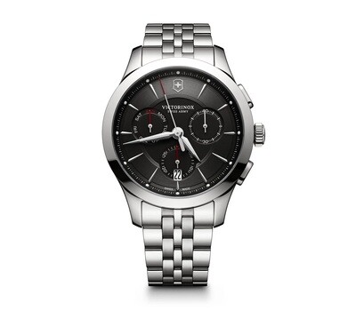 Victorinox Alliance 241745 44mm sport quartz men's chronograph 100m WR stainless steel bracelet Swiss Made