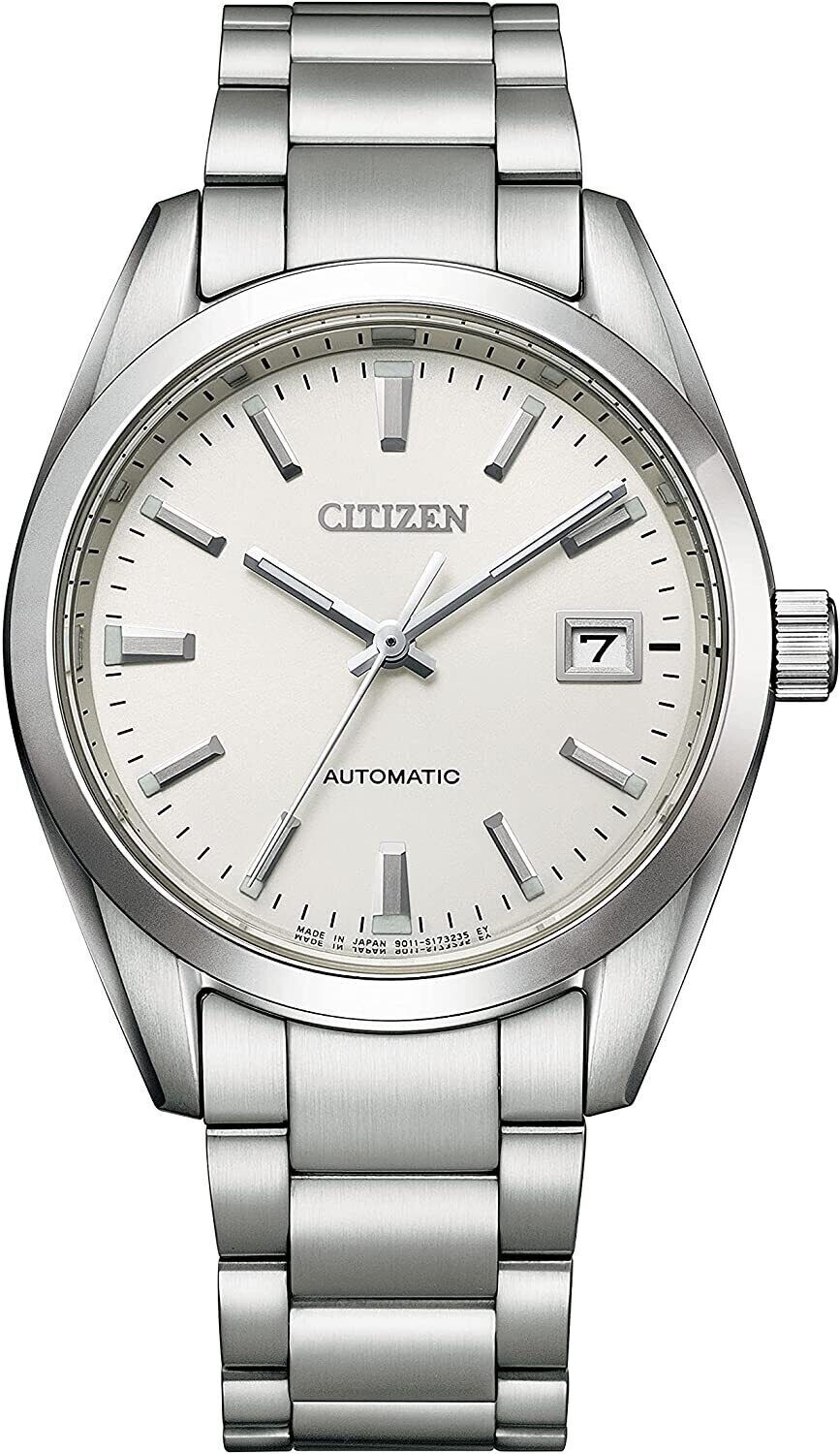 reloj automático hombre Citizen NB1050-59A JDM 38mm Cristal de Zafiro anti-reflejo 100m WR correa de acero Japan Domestic Market (mercado interior japonés)