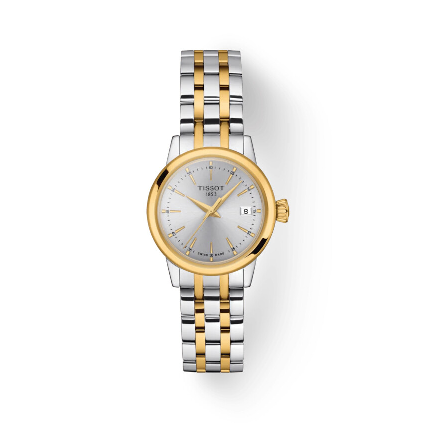 TISSOT CLASSIC DREAM LADY T1292102203100 28mm 50m WR Sapphire crystal Quartz stainless steel bracelet silver dial women's watch