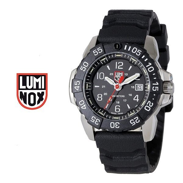 Luminox Navy SEAL 3251.CB Carbonox Military Dive Steel Diver's 45mm 200m Zafiro cristal cuarzo sport divers reloj militar para hombres