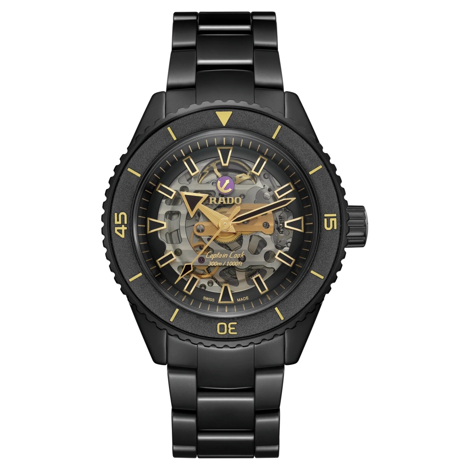Captain Cook High-Tech Ceramic Limited Edition R32147162 300m 43mm automatic men's watch Sapphire crystal anti-reflective titanium ceramic bracelet