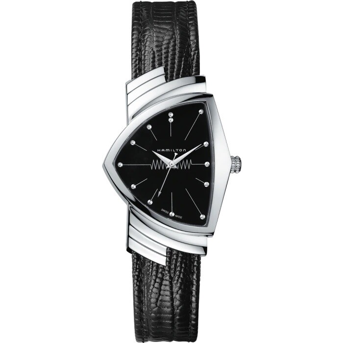 HAMILTON VENTURA QUARTZ  | 32,3mm x 50,3mm | H24411732 Leather band men's watch