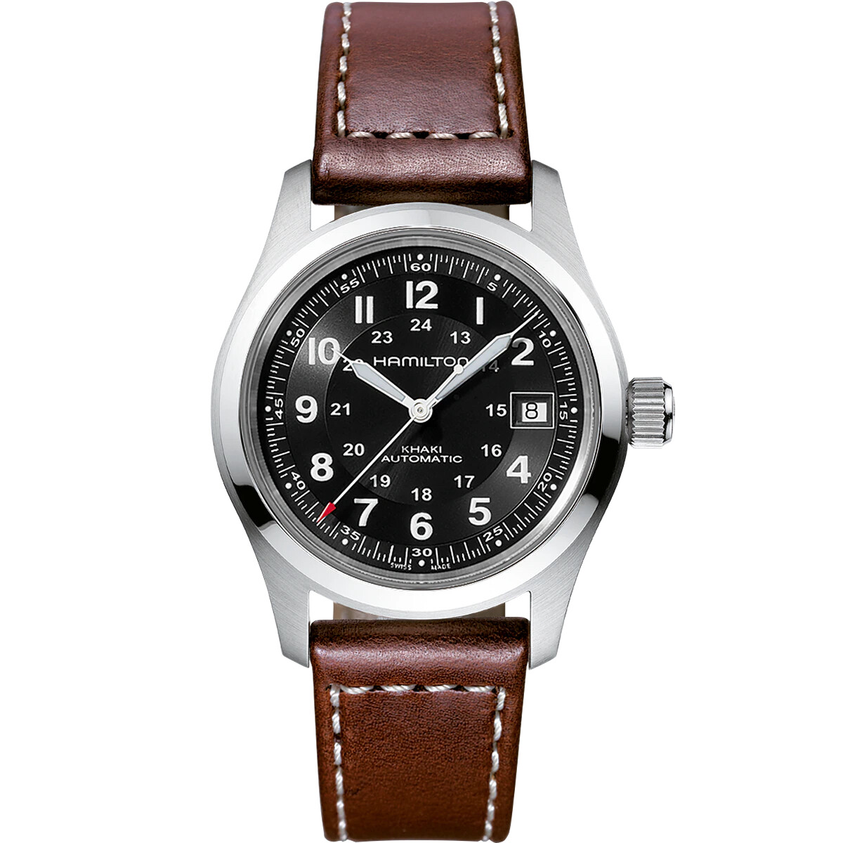 Hamilton KHAKI FIELD AUTO H70455533 Automatic 38mm  100m WR 80h Power reserve sapphire crystal leather band automatic men’s watch